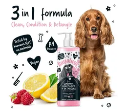Bugalugs Bugalugs 3-in-1 Hundeshampoo, Conditioner & Detangler – Himbeer & Zitrone – Produktbild 1 von 1