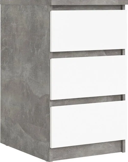 Home affaire Kommode Naia, Elegante und modernes Sideboard mit 3 geräumigenSchubladen, Grau, – Produktbild 4 von 5