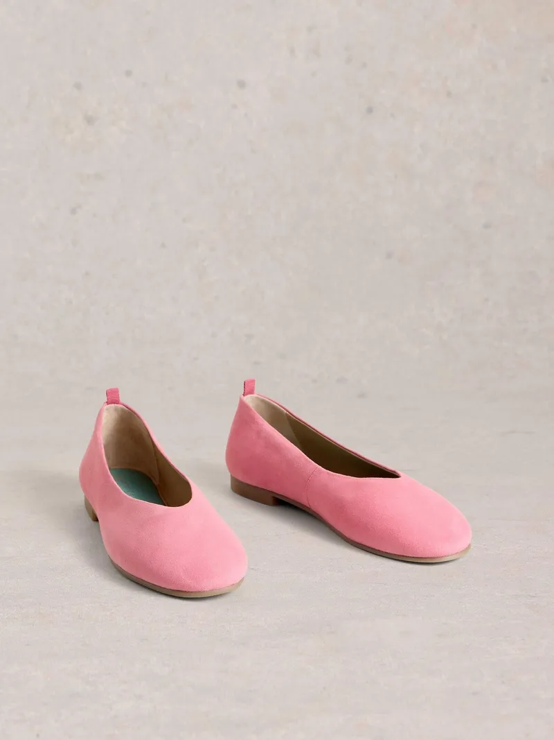 White Stuff Lederballerinas Cheri - 36, Mittelrosa, – Produktbild 2 von 4