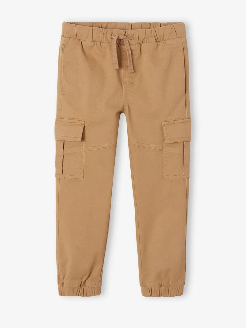 Vertbaudet Jungen Cargohose mit Dehnbund, Graubeige, – Produktbild 1 von 4