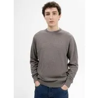 MELA MELA Bio-Herren-Feinstrick-Pullover 'HIMAL' mit Rundhalsausschnitt, bear melange, Gr. M – Produktbild 1 von 1