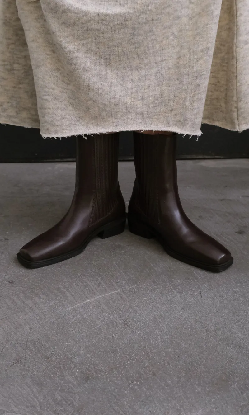 Prev Prev Damen vegan Stiefel Claudio Plus Brownie, Dunkelbraun, – Produktbild 2 von 2