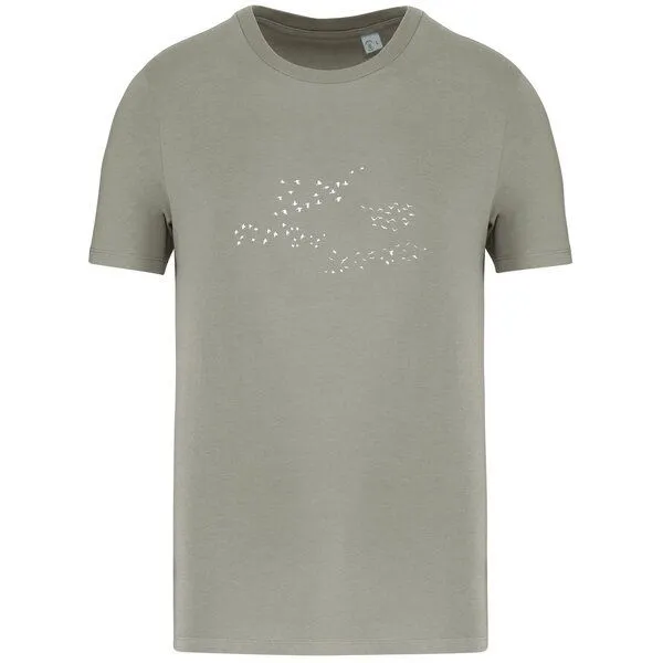 Greenspired Greenspired Basic Bio T-Shirt Skybirds Nr. 4 ( 155g/m²) XXS - 5 XL, Mandelgrün, – Produktbild 1 von 1