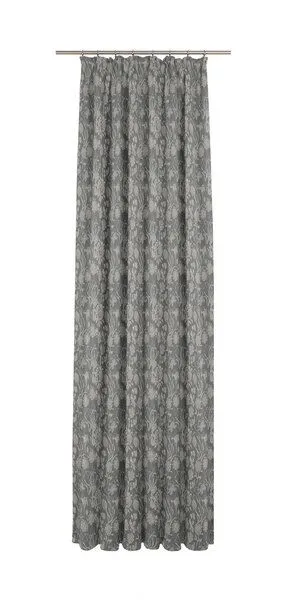 Nature by Adam Nature by Adam Vorhang aus 100% Bio-Baumwolle - Made in Germany - Flower Cuveé Light, Dunkelgrau, – Produktbild 2 von 7