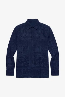 KnowledgeCotton Apparel KnowledgeCotton Apparel Herren vegan Hemd Sleet Comfort Print Blau – Produktbild 1 von 1