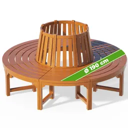 Casaria® Baumbank Ø190cm Eukalyptusholz FSC®-zertifiziert – Produktbild 1 von 1