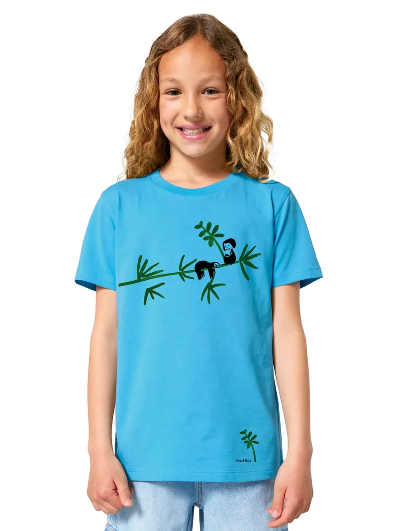FellHerz Faultier Kinder T-Shirt neptune - 12-14 Jahre – Produktbild 1 von 1