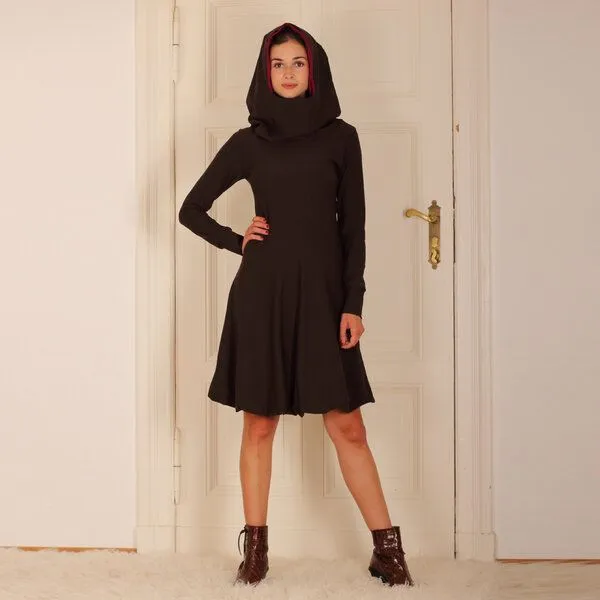 ManduTrap ManduTrap Ballonkleid aus Bio-Baumwolle kbA mit Kapuze/Hoodie, Braun, – Produktbild 1 von 4