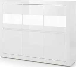 Home affaire Highboard Carat, Breite 164 cm, Blende in weiß und betonfarben im Lieferumfang – Produktbild 1 von 1