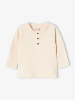 Vertbaudet Jungen Baby Langarm-Henley-Shirt BASIC – Produktbild 1 von 1