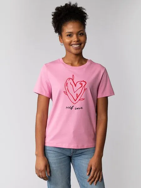 watapparel watapparel T-Shirt Frauen Self love, Bubble pink, – Produktbild 1 von 4