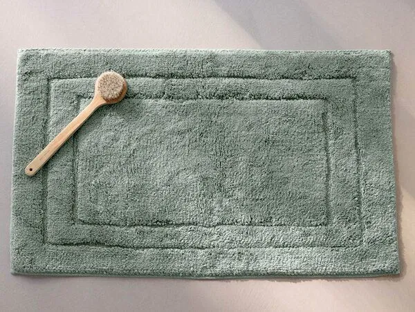 Yumeko Badematte Deluxe 60x100 cm Yumeko aus Bio-Baumwolle, Sea green, – Produktbild 1 von 4