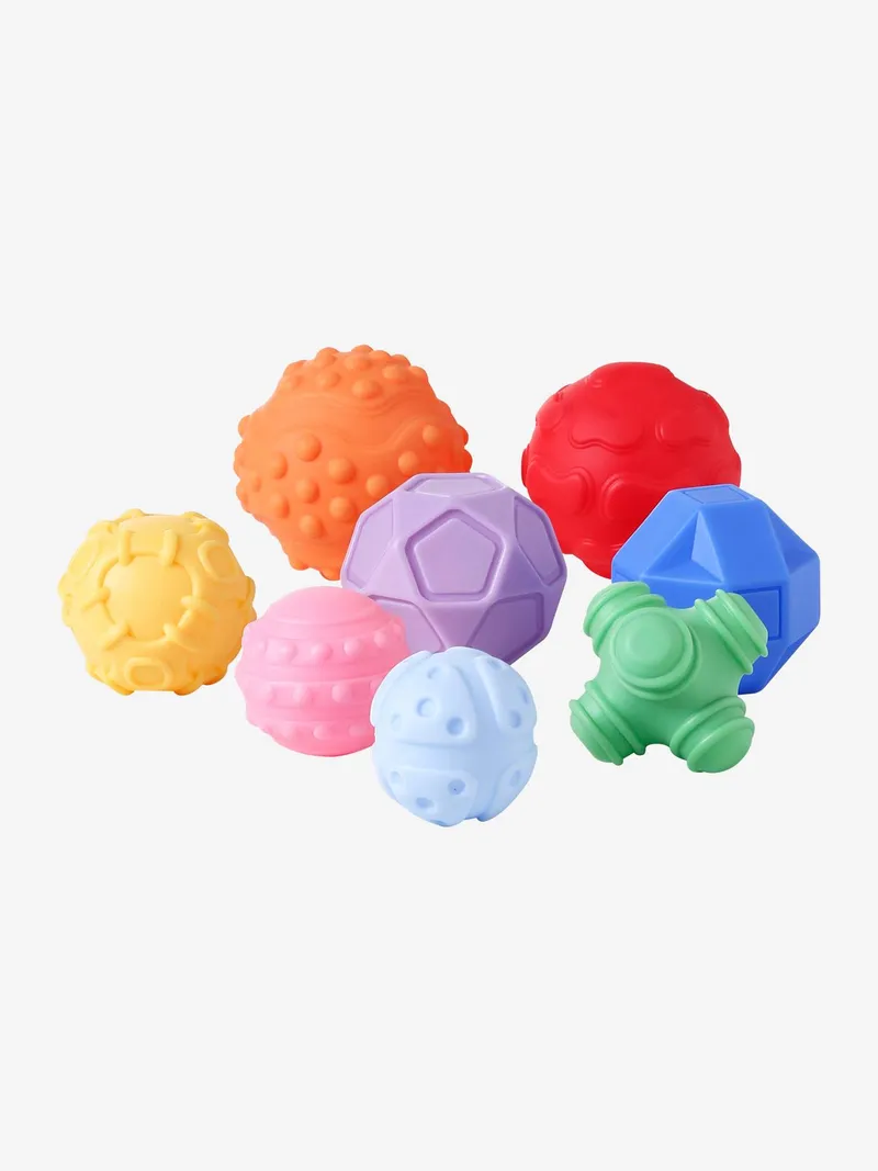 Vertbaudet 8er-Set Baby Sensorikbälle, Gelb, – Produktbild 3 von 4