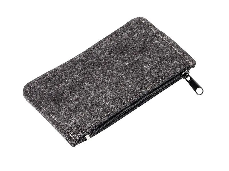 Schlüsseltasche aus Wollfilz 'Key Zip' 12,5x7cm anthrazit – Produktbild 1 von 1