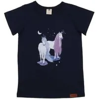 Walkiddy Kinder T-Shirt GOTS zertifiziert, 95% Bio-Baumwolle, dunkelblau, Tier-Print, weich & bequem, Unisex – Walkiddy – Produktbild 1 von 1