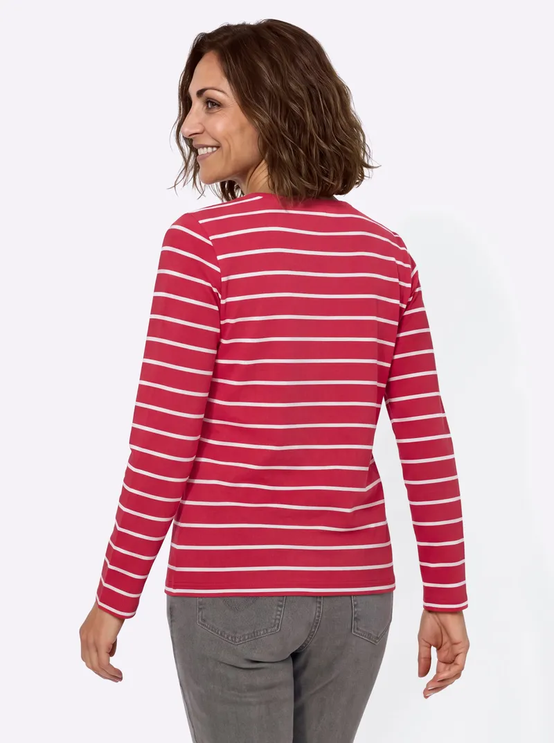 Witt Ringelshirt erdbeere-weiß-geringelt, Erdbeere-weiß-geringelt, – Produktbild 2 von 2