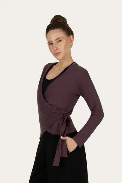 Urban Goddess Urban Goddess Aurora Yoga & Pilates Wickel-Longsleeve, Berry (lila), – Produktbild 2 von 4