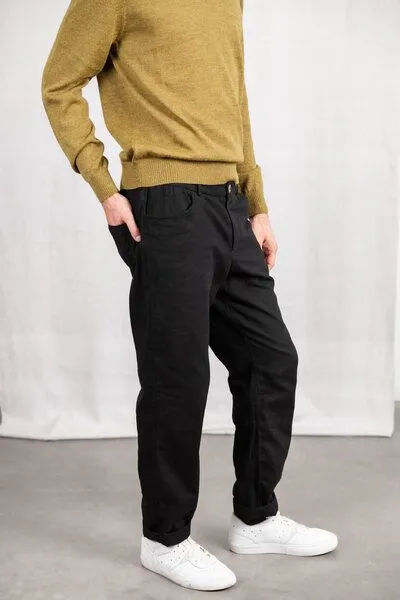 Jyoti - Fair Works Jyoti - Fair Works Bio-Baumwoll Hose Prakrit, Schwarz, – Produktbild 3 von 4