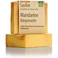 Savion feine Seifen Manufaktur Biologische Duschseife Mandarine 80 g Für normale Haut – Produktbild 1 von 1