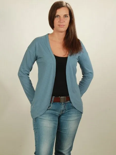 NATIVE SOULS NATIVE SOULS Slub Cardigan Damen, Light blue, – Produktbild 1 von 1