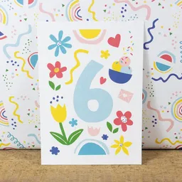 Bow & Hummingbird Bow & Hummingbird Postkarte Six/Sechs – Produktbild 1 von 1