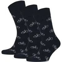 Opi and Max Opi and Max 3 Paar Fahrradmuster Socken aus Bio-Baumwolle (90% GOTS-zertifiziert) Opi & Max, Schwarz, – Produktbild 1 von 1
