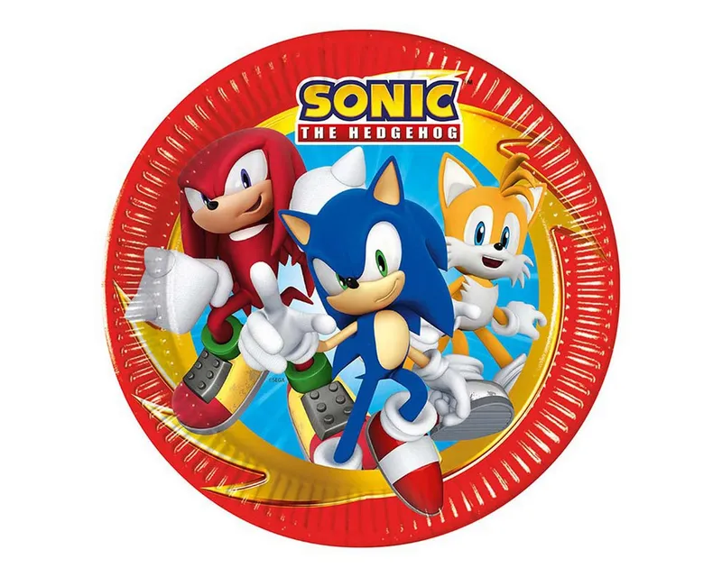 Procos Geschirr-Set Sonic - Pappteller, 8 Stück, Ø 23 cm, FSC, Pappe, Papier – Produktbild 1 von 1