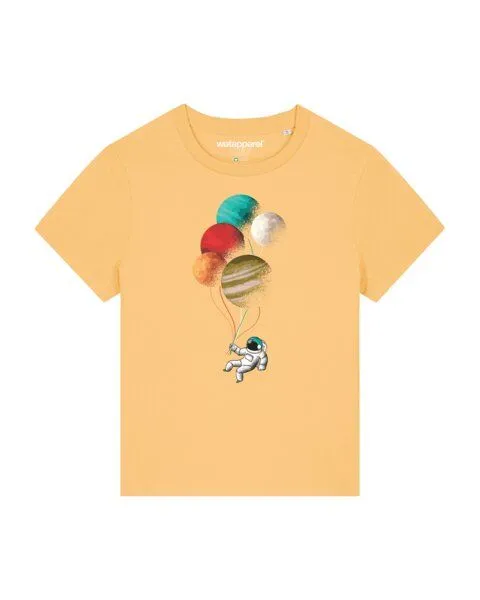 watapparel watapparel T-Shirt Frauen Balloon Spaceman, Nispero, – Produktbild 1 von 4