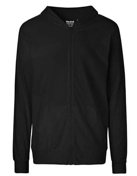 Neutral Neutral® Unisex Jersey (T-Shirt Stoff) College Hoodie Hoody Kapuzenpullover Sweatjacke, Schwarz, – Produktbild 1 von 5