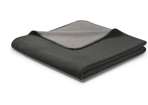 biederlack biederlack Wohn-und Kuscheldecke Duo Cotton, Anthrazit-graphit, – Produktbild 2 von 4