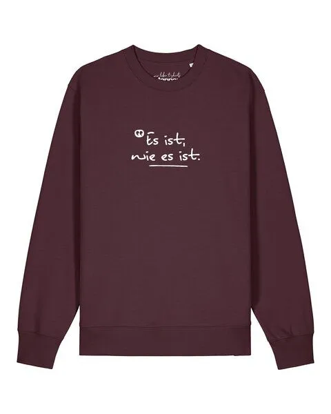 watapparel watapparel Sweatshirt Unisex Es ist wie es ist, Red brown, – Produktbild 1 von 2