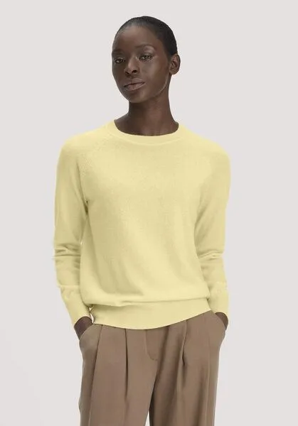 hessnatur hessnatur Strick Pullover Relaxed aus Cashmere mit Recycling-Anteil, Dunkle vanille, – Produktbild 1 von 4