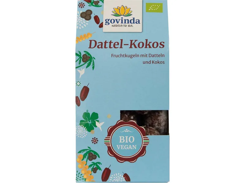 Govinda govinda Bio-Fruchtkugeln Dattel-Kokos, 120 g – Produktbild 1 von 1