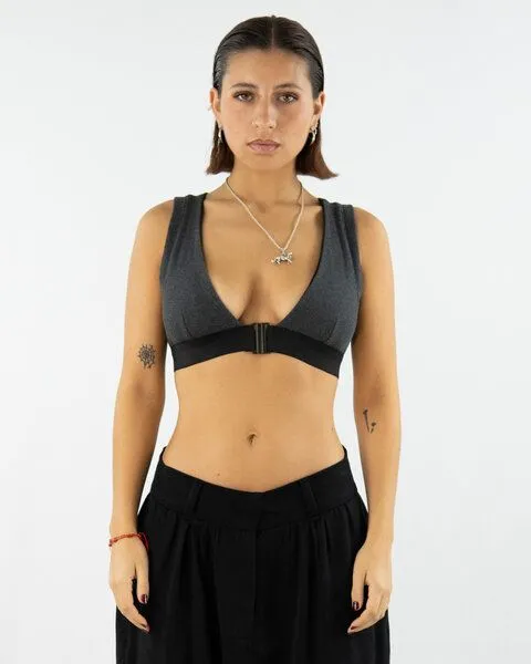 keijn keijn Bra-Top GRIB, Anthrazit gerippt, – Produktbild 1 von 5