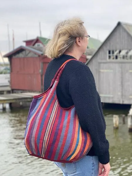 Dragolina Dragolina Ballontasche Nomad aus Webstoff der Pwo Karen, Indian summer (rot), – Produktbild 4 von 4
