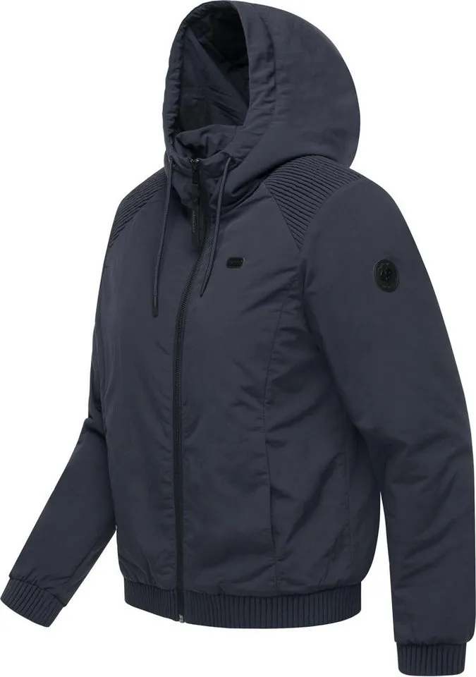 ragwear ragwear Bomberjacke Chinta Warm YOUMODO Warme Übergangsjacke mit elastischen Bündchen, Blau, – Produktbild 3 von 5
