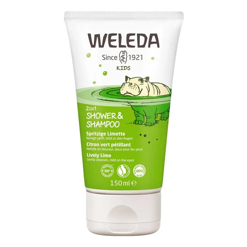 Weleda Weleda Kids 2in1 Shower & Shampoo Spritzige Limette 150 ml – Produktbild 1 von 4