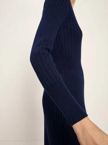 LANIUS LANIUS Strickkleid aus Bio-Baumwolle, Midnight, – Produktbild 4 von 4