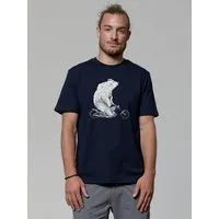 watapparel watapparel T-Shirt Unisex Bär auf Bike, French navy, – Produktbild 1 von 1