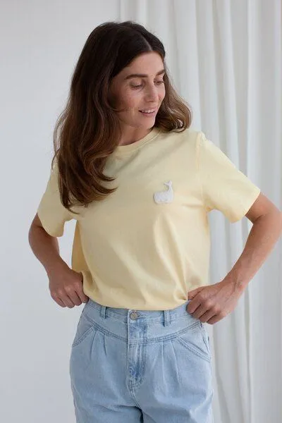 TWOTHIRDS TWOTHIRDS T-Shirt aus Bio-Baumwolle Alcudia, Butter, – Produktbild 3 von 3