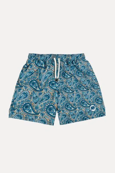 Trendsplant Trendsplant Mediterranean Paisley SEAQUAL®YARN Swim Trunks, Blau, – Produktbild 2 von 4