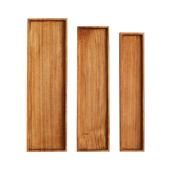Originalhome Originalhome Rechteck-Tablett aus recyceltem Teakwurzelholz, Natur, – Produktbild 1 von 2