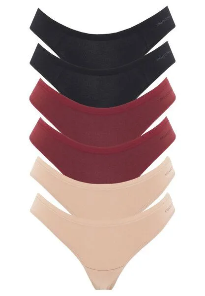 ORGANICATION ORGANICATION KAVINN | Tanga aus Bio-Baumwolle und TENCEL Modal im 6er-Pack, Mix-36, – Produktbild 1 von 4