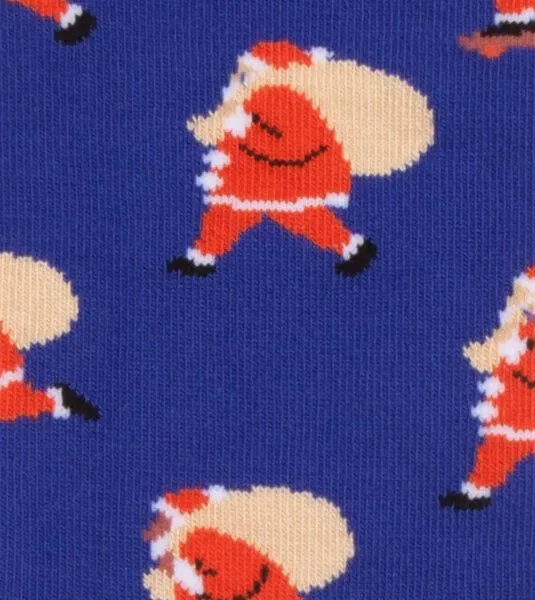 DillySocks DillySocks Socken Hurry Up Santa aus Biobaumwoll-Mix, Blau, – Produktbild 2 von 4