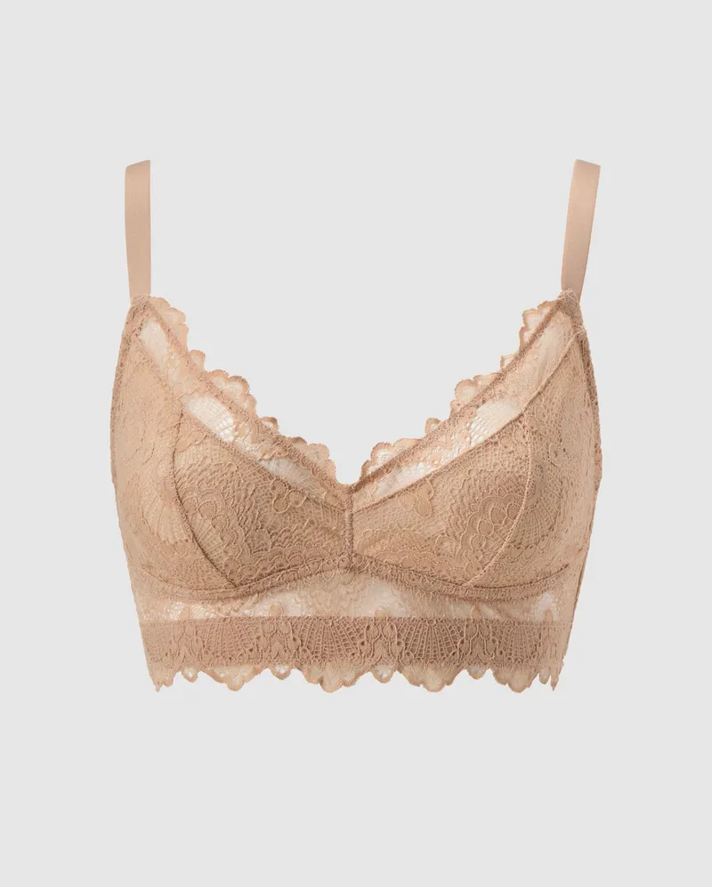 Understatement Understatement Damen vegan Bh Unterstützung Spitze Warm Beige, Beige, – Produktbild 1 von 2