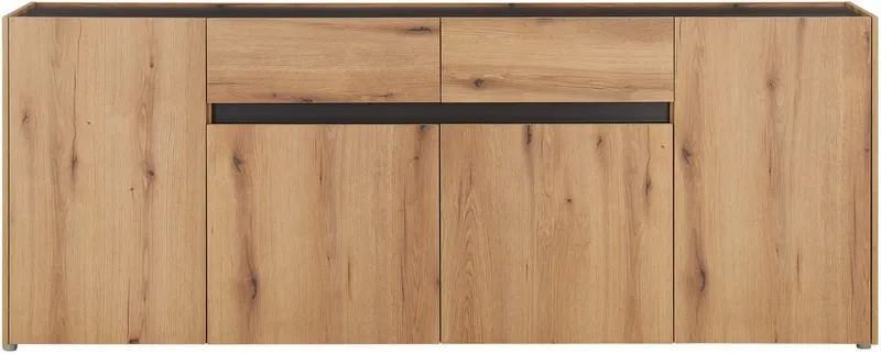 Home affaire Sideboard City/Giron, moderner Schrank, Kommode, Stauraumschrank, zeitlos, modern, ausreichend Stauraum, vielseitig einsetzbar, Braun, – Produktbild 3 von 5