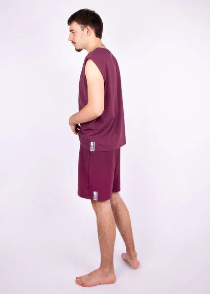 ÆVRIL ÆVRIL Unisex Oversize Shirt // Aubergine Red // Bio-Baumwolle – Produktbild 4 von 4