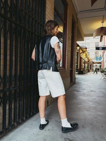 Nudie Jeans Nudie Jeans Jeansshorts Meja, Ivory, – Produktbild 3 von 4