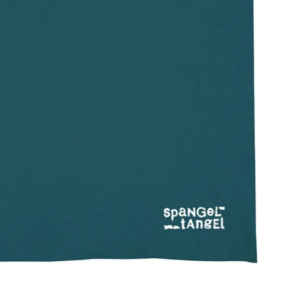 Spangeltangel Spangeltangel T-Shirt, Karl-Marx-Motiv bedruckt, Handlettering, Chemnitz, nachhaltig, Stadt, Herren, Damen, Unisex, Biobaumwolle, Dunkelgrün, – Produktbild 4 von 4