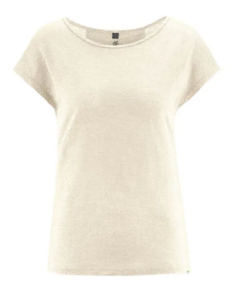 HempAge HempAge Damen 100% Hanf T-Shirt, Nature(weiß), – Produktbild 2 von 4